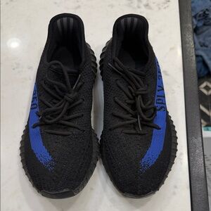Black and Blue Knit Sneakers